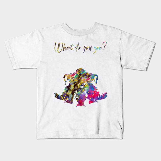 Rorschach inkblot test Kids T-Shirt by erzebeth